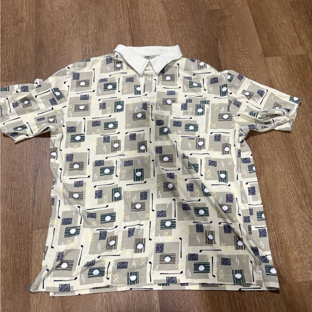 Men's Patterned Polo Shirt